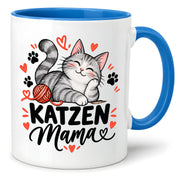 Katzen Mama Tasse Geschenk 330 ml Keramiktasse für Katzenliebhaber Katzenfreundin Geburtstag Weihnachten