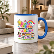 Tasse Erzieherin Geschenk Kleine Menschen große Herzen Kita Kindergarten Dankeschön Pädagogin Geburtstag Weihnachten 330 ml Kindergärtnerin