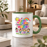 Tasse Erzieherin Geschenk Kleine Menschen große Herzen Kita Kindergarten Dankeschön Pädagogin Geburtstag Weihnachten 330 ml Kindergärtnerin