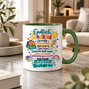 Tasse Schulkind Einschulung Geschenk Mutmacher Schule Schulanfang Kaffeetasse für Mädchen Jungen Geburtstag Schulstart 330 ml