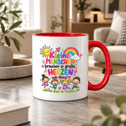 Tasse Erzieherin Geschenk Kleine Menschen große Herzen Kita Kindergarten Dankeschön Pädagogin Geburtstag Weihnachten 330 ml Kindergärtnerin