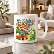 Schulkind 2026 Tasse Fuchs Einschulung Geschenk 330 ml Keramiktasse Schulanfang 1. Schultag Schultüte Mädchen Jungen