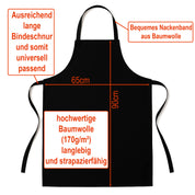 Grillschürze für Männer – Lustiger Spruch: ICH BIN DEIN BRATER – Hochwertige Kochschürze BBQ Master Schürze Schwarz