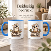 Tasse Eulenfan lustiger Spruch Ja ich mag Eulen Geschenk für Eulenliebhaber Freundin Kollegin Geburtstag Weihnachten 330 ml