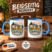 Tasse Wohnwagen Camping Geschenk Lieblingsplatz Camper Kaffeetasse Campingfreunde Wohnmobil Urlaub Geburtstag Weihnachten 330 ml