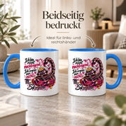 Herzbotschaft Skorpion Tasse – Ich bin nicht nachtragend, ich vergesse nur nichts – Lustige Sternzeichen Tasse mit Skorpion Motiv – Geschenk für Frauen, Freundin und Skorpion Geborene – 330 ml
