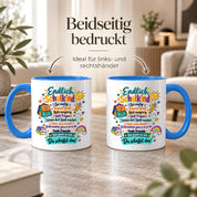 Tasse Schulkind Einschulung Geschenk Mutmacher Schule Schulanfang Kaffeetasse für Mädchen Jungen Geburtstag Schulstart 330 ml