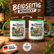 Camping Tasse Mein Therapeut heißt Campingplatz 330 ml Geschenk Camper Wohnmobil Campingfan Geburtstag Weihnachten