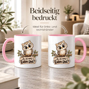 Tasse Eulenfan lustiger Spruch Ja ich mag Eulen Geschenk für Eulenliebhaber Freundin Kollegin Geburtstag Weihnachten 330 ml