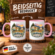 Tasse Wohnwagen Camping Geschenk Lieblingsplatz Camper Kaffeetasse Campingfreunde Wohnmobil Urlaub Geburtstag Weihnachten 330 ml