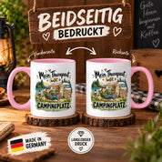 Camping Tasse Mein Therapeut heißt Campingplatz 330 ml Geschenk Camper Wohnmobil Campingfan Geburtstag Weihnachten
