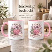 Stricken Tasse Echte Hexen haben zwei Zauberstäbe 330 ml Geschenk für Strickerin Wolle Handarbeit Geburtstag Weihnachten
