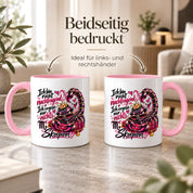 Herzbotschaft Skorpion Tasse – Ich bin nicht nachtragend, ich vergesse nur nichts – Lustige Sternzeichen Tasse mit Skorpion Motiv – Geschenk für Frauen, Freundin und Skorpion Geborene – 330 ml