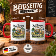 Camping Tasse Mein Therapeut heißt Campingplatz 330 ml Geschenk Camper Wohnmobil Campingfan Geburtstag Weihnachten