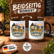 Tasse Wohnwagen Camping Geschenk Lieblingsplatz Camper Kaffeetasse Campingfreunde Wohnmobil Urlaub Geburtstag Weihnachten 330 ml