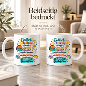 Tasse Schulkind Einschulung Geschenk Mutmacher Schule Schulanfang Kaffeetasse für Mädchen Jungen Geburtstag Schulstart 330 ml