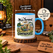 Camping Tasse Mein Therapeut heißt Campingplatz 330 ml Geschenk Camper Wohnmobil Campingfan Geburtstag Weihnachten