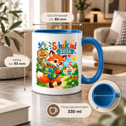Schulkind 2026 Tasse Fuchs Einschulung Geschenk 330 ml Keramiktasse Schulanfang 1. Schultag Schultüte Mädchen Jungen