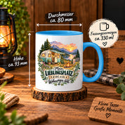 Tasse Wohnwagen Camping Geschenk Lieblingsplatz Camper Kaffeetasse Campingfreunde Wohnmobil Urlaub Geburtstag Weihnachten 330 ml