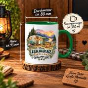Tasse Wohnwagen Camping Geschenk Lieblingsplatz Camper Kaffeetasse Campingfreunde Wohnmobil Urlaub Geburtstag Weihnachten 330 ml