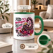 Herzbotschaft Skorpion Tasse – Ich bin nicht nachtragend, ich vergesse nur nichts – Lustige Sternzeichen Tasse mit Skorpion Motiv – Geschenk für Frauen, Freundin und Skorpion Geborene – 330 ml