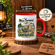 Camping Tasse Mein Therapeut heißt Campingplatz 330 ml Geschenk Camper Wohnmobil Campingfan Geburtstag Weihnachten