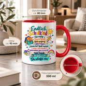 Tasse Schulkind Einschulung Geschenk Mutmacher Schule Schulanfang Kaffeetasse für Mädchen Jungen Geburtstag Schulstart 330 ml