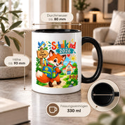 Schulkind 2026 Tasse Fuchs Einschulung Geschenk 330 ml Keramiktasse Schulanfang 1. Schultag Schultüte Mädchen Jungen