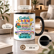 Tasse Schulkind Einschulung Geschenk Mutmacher Schule Schulanfang Kaffeetasse für Mädchen Jungen Geburtstag Schulstart 330 ml