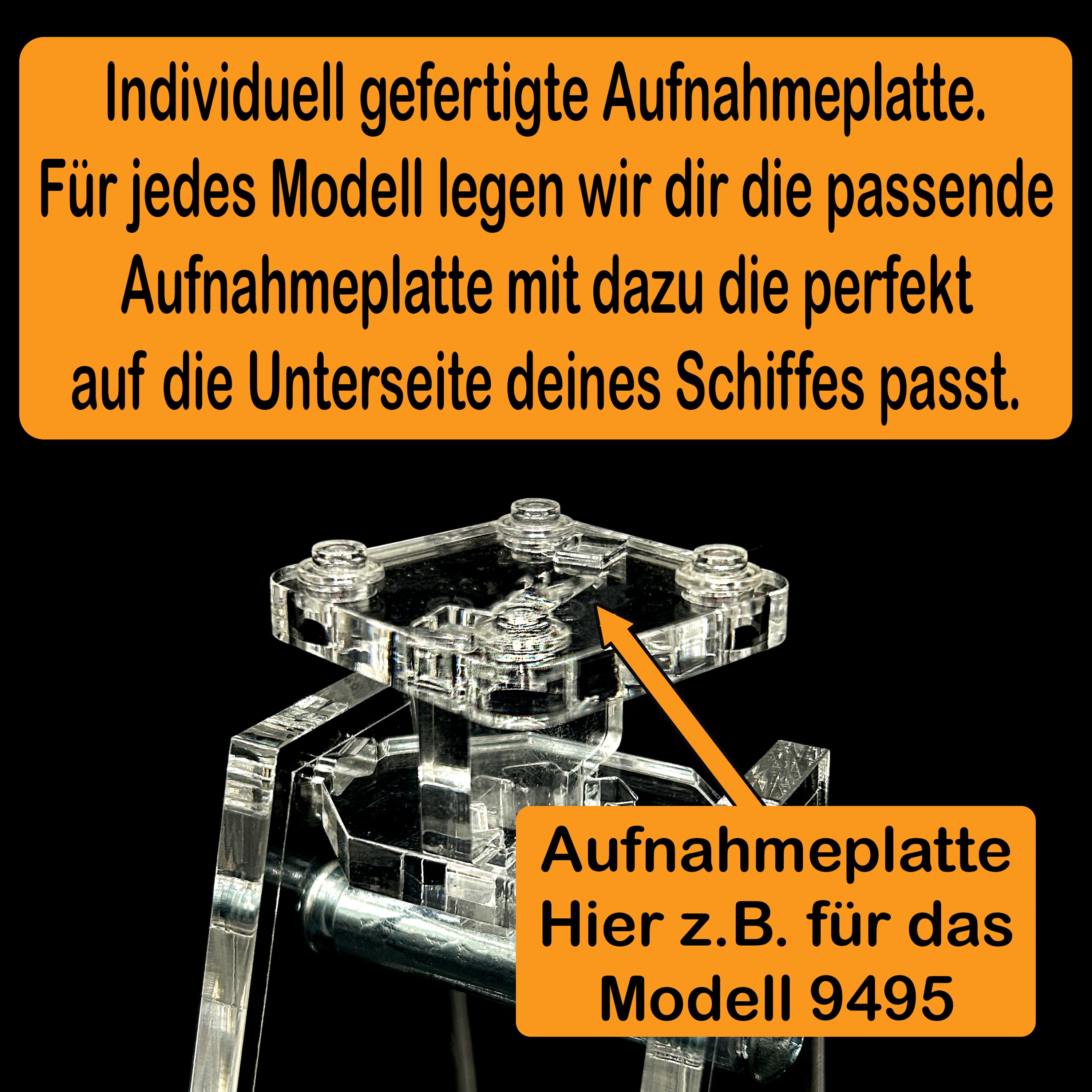 Acryl Display Stand kompatibel zu LEGO 75445 Anzellan Starship