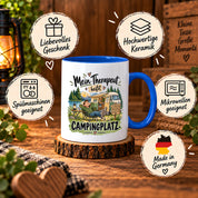 Camping Tasse Mein Therapeut heißt Campingplatz 330 ml Geschenk Camper Wohnmobil Campingfan Geburtstag Weihnachten