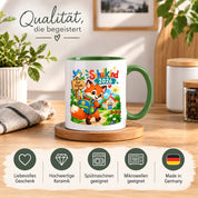 Schulkind 2026 Tasse Fuchs Einschulung Geschenk 330 ml Keramiktasse Schulanfang 1. Schultag Schultüte Mädchen Jungen