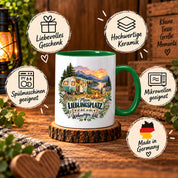Tasse Wohnwagen Camping Geschenk Lieblingsplatz Camper Kaffeetasse Campingfreunde Wohnmobil Urlaub Geburtstag Weihnachten 330 ml