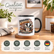 Herzbotschaft Dachs Tasse – Berühren meines Kaffees führt zu spontaner Erwerbsunfähigkeit – Lustige Kaffeetasse mit frechem Dachs Motiv – Geschenk für Kaffeeliebhaber, Kollegen und Büro – 330 ml