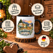 Tasse Wohnwagen Camping Geschenk Lieblingsplatz Camper Kaffeetasse Campingfreunde Wohnmobil Urlaub Geburtstag Weihnachten 330 ml