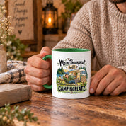 Camping Tasse Mein Therapeut heißt Campingplatz 330 ml Geschenk Camper Wohnmobil Campingfan Geburtstag Weihnachten