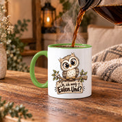 Tasse Eulenfan lustiger Spruch Ja ich mag Eulen Geschenk für Eulenliebhaber Freundin Kollegin Geburtstag Weihnachten 330 ml