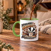 Herzbotschaft Dachs Tasse – Berühren meines Kaffees führt zu spontaner Erwerbsunfähigkeit – Lustige Kaffeetasse mit frechem Dachs Motiv – Geschenk für Kaffeeliebhaber, Kollegen und Büro – 330 ml