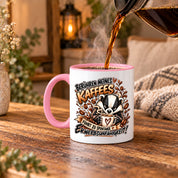 Herzbotschaft Dachs Tasse – Berühren meines Kaffees führt zu spontaner Erwerbsunfähigkeit – Lustige Kaffeetasse mit frechem Dachs Motiv – Geschenk für Kaffeeliebhaber, Kollegen und Büro – 330 ml