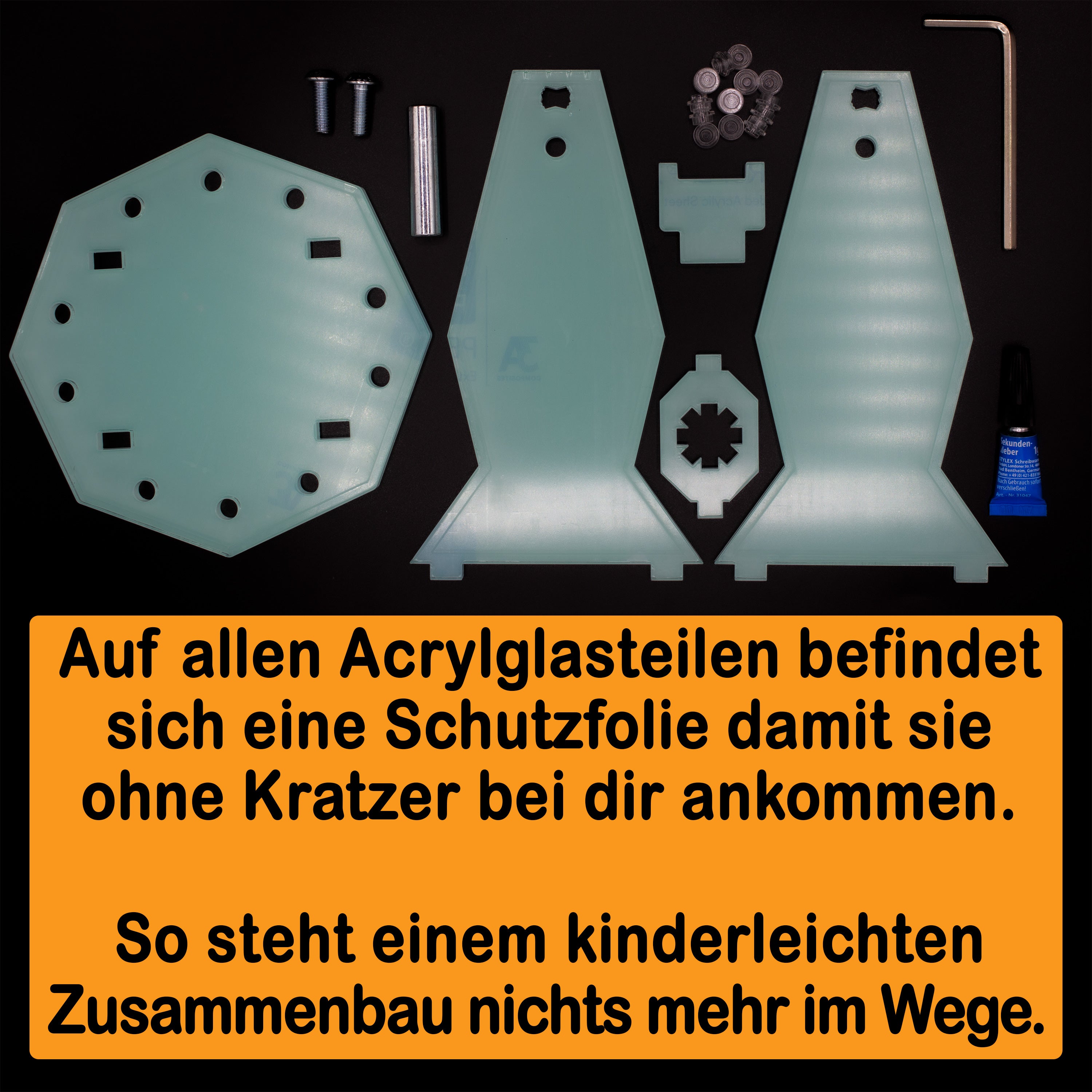Acryl Display Stand kompatibel zu LEGO 75145 Eclipse Fighter