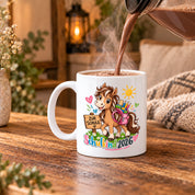 Schulkind 2026 Tasse Pferd Einschulung Geschenk 330 ml Keramiktasse für Mädchen Jungen Schulanfang 1. Schultag
