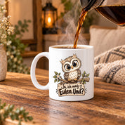 Tasse Eulenfan lustiger Spruch Ja ich mag Eulen Geschenk für Eulenliebhaber Freundin Kollegin Geburtstag Weihnachten 330 ml