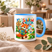 Schulkind 2026 Tasse Fuchs Einschulung Geschenk 330 ml Keramiktasse Schulanfang 1. Schultag Schultüte Mädchen Jungen