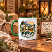 Tasse Wohnwagen Camping Geschenk Lieblingsplatz Camper Kaffeetasse Campingfreunde Wohnmobil Urlaub Geburtstag Weihnachten 330 ml
