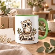 Tasse Eulenfan lustiger Spruch Ja ich mag Eulen Geschenk für Eulenliebhaber Freundin Kollegin Geburtstag Weihnachten 330 ml