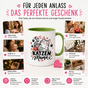 Katzen Mama Tasse Geschenk 330 ml Keramiktasse für Katzenliebhaber Katzenfreundin Geburtstag Weihnachten