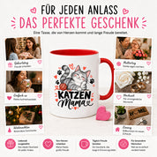 Katzen Mama Tasse Geschenk 330 ml Keramiktasse für Katzenliebhaber Katzenfreundin Geburtstag Weihnachten