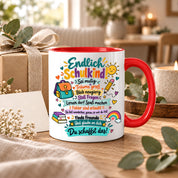 Tasse Schulkind Einschulung Geschenk Mutmacher Schule Schulanfang Kaffeetasse für Mädchen Jungen Geburtstag Schulstart 330 ml