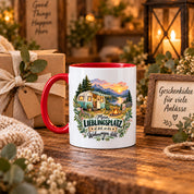 Tasse Wohnwagen Camping Geschenk Lieblingsplatz Camper Kaffeetasse Campingfreunde Wohnmobil Urlaub Geburtstag Weihnachten 330 ml