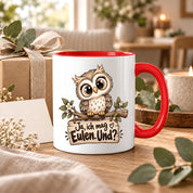 Tasse Eulenfan lustiger Spruch Ja ich mag Eulen Geschenk für Eulenliebhaber Freundin Kollegin Geburtstag Weihnachten 330 ml